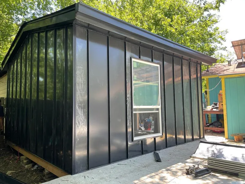 Black standing seam metal wall panels for Metal Roof Installation in Strongsville