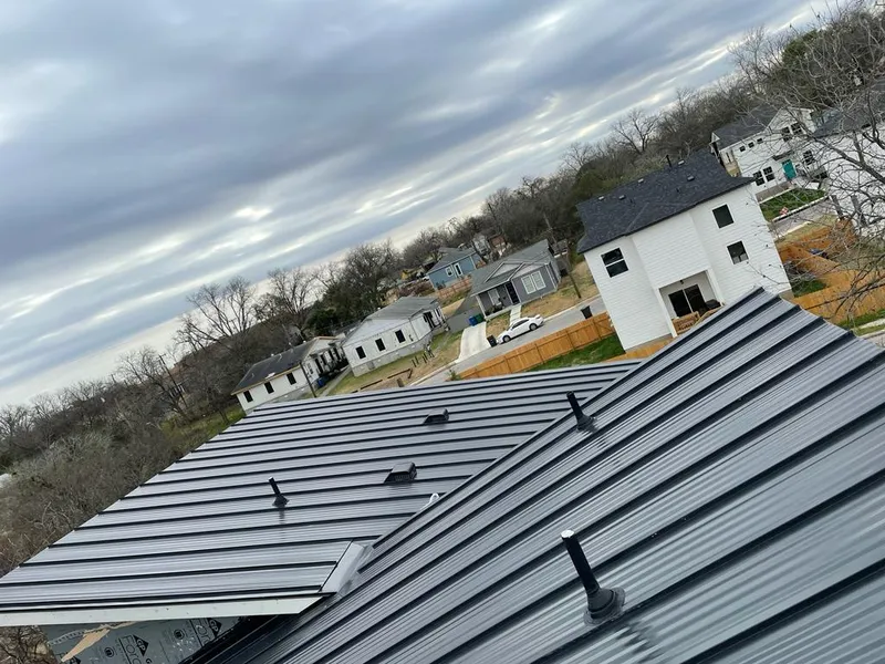 Standing seam metal roof panels with vents for Skylight Repair in Strongsville